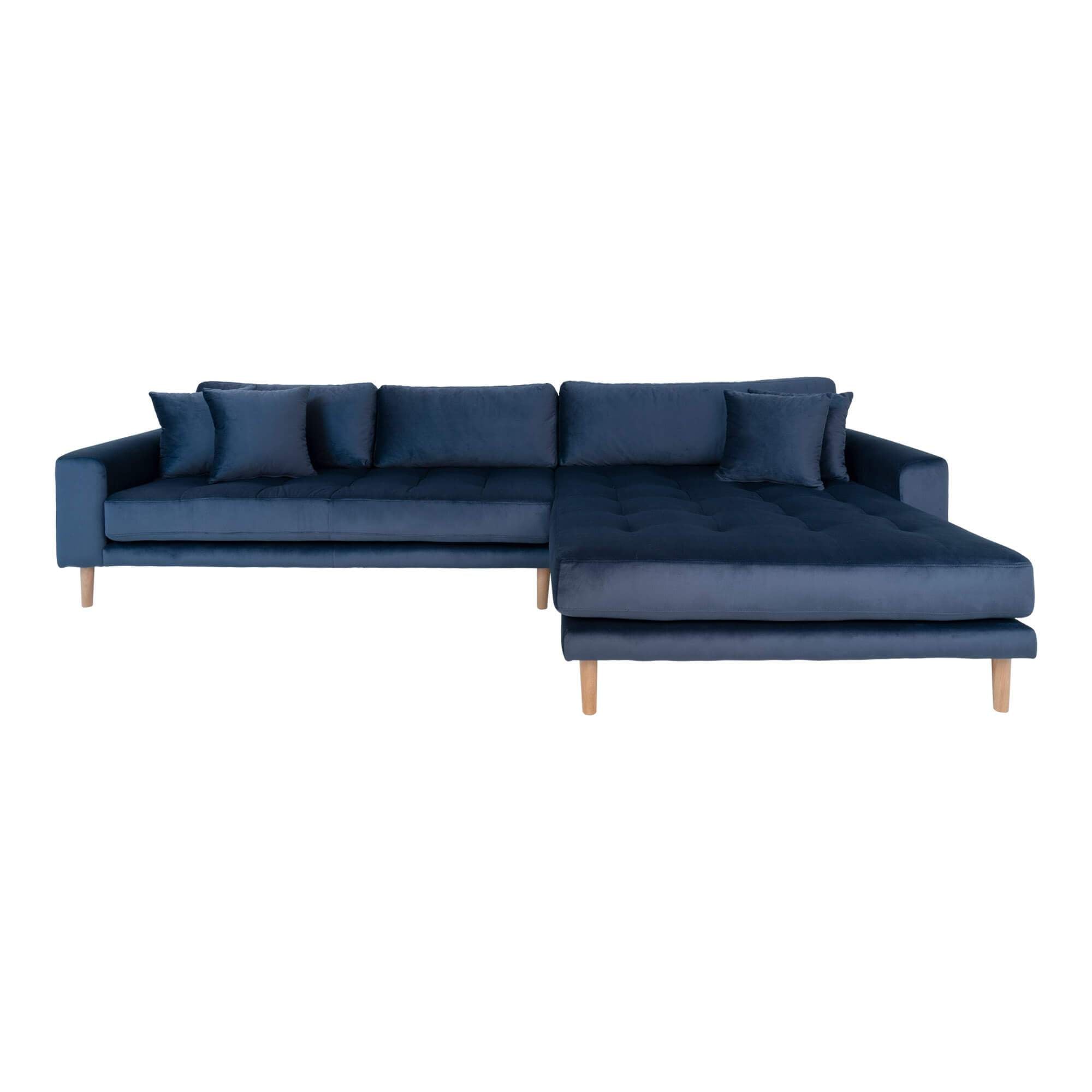 Mille Chaiselong Sofa Højrevendt - Mørkeblå